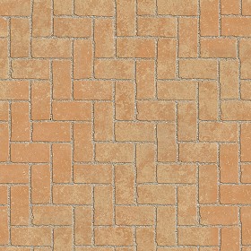 Textures   -   ARCHITECTURE   -   PAVING OUTDOOR   -   Terracotta   -   Herringbone  - Cotto paving herringbone outdoor texture seamless 06757 (seamless)