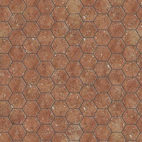 Textures   -   ARCHITECTURE   -   TILES INTERIOR   -   Terracotta tiles  - Tuscany hexagonal old terracotta red tile texture seamless 16042 (seamless)