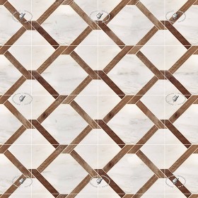 Textures   -   ARCHITECTURE   -   TILES INTERIOR   -   Marble tiles   -  Marble geometric patterns - White floor marble and wood texture seamless 21144