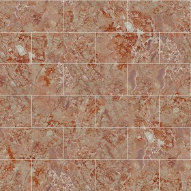 Textures   -   ARCHITECTURE   -   TILES INTERIOR   -   Marble tiles   -   Red  - Breccia partridge red marble floor tile texture seamless 14614 (seamless)