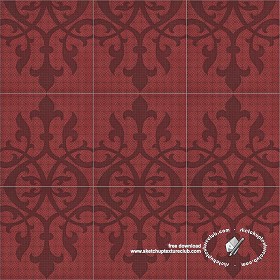 Textures   -   ARCHITECTURE   -   TILES INTERIOR   -   Ornate tiles   -   Mixed patterns  - Ceramic ornate tile texture seamless 20260 (seamless)