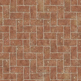 Textures   -   ARCHITECTURE   -   PAVING OUTDOOR   -   Terracotta   -   Herringbone  - Cotto paving herringbone outdoor texture seamless 06758 (seamless)