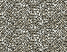 Textures   -   ARCHITECTURE   -   ROADS   -   Paving streets   -  Damaged cobble - Dirt street paving cobblestone texture seamless 07475