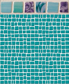 Textures   -   ARCHITECTURE   -   TILES INTERIOR   -   Mosaico   -  Mixed format - Mosaico floreal series tiles texture seamless 15567