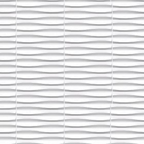 Textures   -   ARCHITECTURE   -   DECORATIVE PANELS   -   3D Wall panels   -   White panels  - White interior 3D wall panel texture seamless 02960 (seamless)