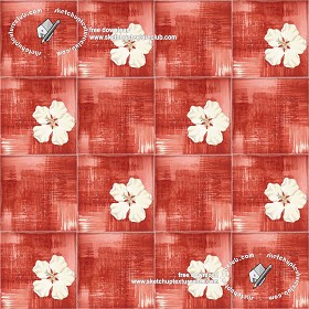 Textures   -   ARCHITECTURE   -   TILES INTERIOR   -   Ornate tiles   -  Floral tiles - Ceramic floral tiles texture seamless 19195