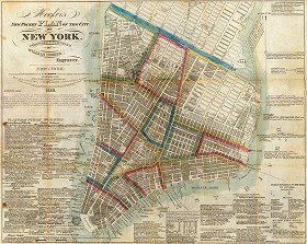 Textures   -   ARCHITECTURE   -   DECORATIVE PANELS   -   World maps   -  Vintage maps - Interior decoration New York vintage map 03248