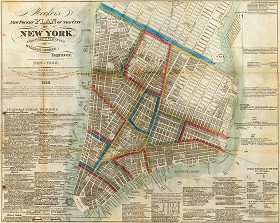 Textures   -   ARCHITECTURE   -   DECORATIVE PANELS   -   World maps   -   Vintage maps  - Interior decoration New York vintage map 03248