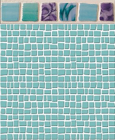 Textures   -   ARCHITECTURE   -   TILES INTERIOR   -   Mosaico   -  Mixed format - Mosaico floreal series tiles texture seamless 15568