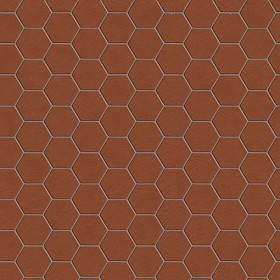 Textures   -   ARCHITECTURE   -   TILES INTERIOR   -   Terracotta tiles  - Tuscany hexagonal terracotta red tile texture seamless 16096 (seamless)