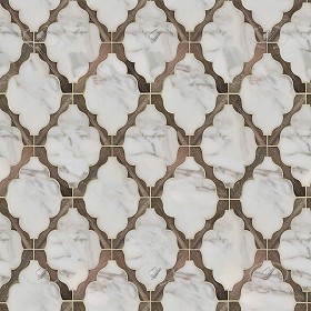 Textures   -   ARCHITECTURE   -   TILES INTERIOR   -   Marble tiles   -  Marble geometric patterns - American white marble tile with raw wood texture seamless 21147
