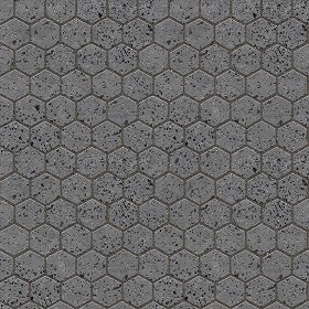 Textures   -   ARCHITECTURE   -   PAVING OUTDOOR   -  Hexagonal - Lava paving outdoor hexagonal texture seamless 06016