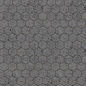 Textures   -   ARCHITECTURE   -   PAVING OUTDOOR   -   Hexagonal  - Lava paving outdoor hexagonal texture seamless 06016 (seamless)