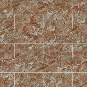 Textures   -   ARCHITECTURE   -   TILES INTERIOR   -   Marble tiles   -  Red - Breccia damasked red marble floor tile texture seamless 14618