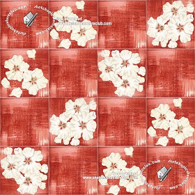 Textures   -   ARCHITECTURE   -   TILES INTERIOR   -   Ornate tiles   -  Floral tiles - Ceramic floral tiles texture seamless 19197