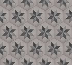 Textures   -   ARCHITECTURE   -   TILES INTERIOR   -   Hexagonal mixed  - Concrete hexagonal tile texture seamless 20293 (seamless)