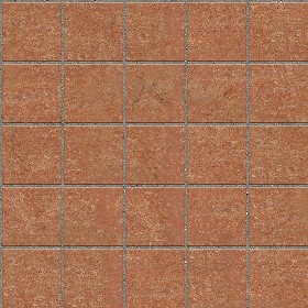 Textures   -   ARCHITECTURE   -   PAVING OUTDOOR   -   Terracotta   -   Blocks regular  - Cotto paving outdoor regular blocks texture seamless 06673 (seamless)