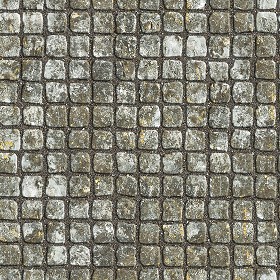 Textures   -   ARCHITECTURE   -   ROADS   -   Paving streets   -   Damaged cobble  - Dirt street paving cobblestone texture seamless 07478 (seamless)