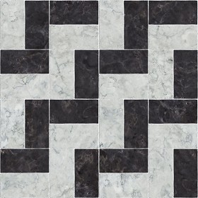 Textures   -   ARCHITECTURE   -   TILES INTERIOR   -   Marble tiles   -   Black  - Black and white marble tile texture seamless 14147 (seamless)