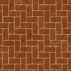 Textures   -   ARCHITECTURE   -   PAVING OUTDOOR   -   Terracotta   -   Herringbone  - Cotto paving herringbone outdoor texture seamless 06762 (seamless)