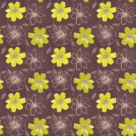 Textures   -   MATERIALS   -   WALLPAPER   -  Floral - Floral wallpaper texture seamless 11018