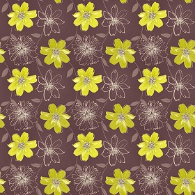 Textures   -   MATERIALS   -   WALLPAPER   -   Floral  - Floral wallpaper texture seamless 11018 (seamless)