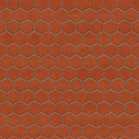 Textures   -   ARCHITECTURE   -   PAVING OUTDOOR   -  Hexagonal - Terracotta paving outdoor hexagonal texture seamless 06018