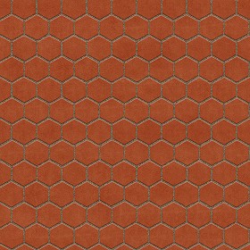 Textures   -   ARCHITECTURE   -   PAVING OUTDOOR   -   Hexagonal  - Terracotta paving outdoor hexagonal texture seamless 06018 (seamless)