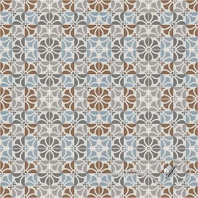 Textures   -   ARCHITECTURE   -   TILES INTERIOR   -   Ornate tiles   -   Mixed patterns  - Ceramic ornate tile texture seamless 20265 (seamless)