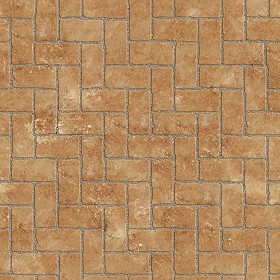 Textures   -   ARCHITECTURE   -   PAVING OUTDOOR   -   Terracotta   -  Herringbone - Cotto paving herringbone outdoor texture seamless 06763