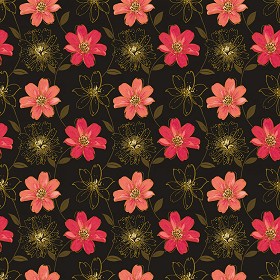 Textures   -   MATERIALS   -   WALLPAPER   -  Floral - Floral wallpaper texture seamless 11019