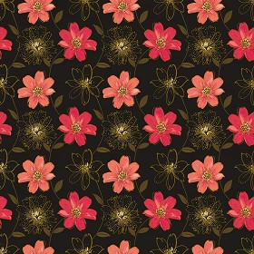 Textures   -   MATERIALS   -   WALLPAPER   -   Floral  - Floral wallpaper texture seamless 11019 (seamless)