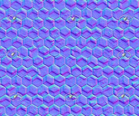 Textures   -   ARCHITECTURE   -   TILES INTERIOR   -   Hexagonal mixed  - Tadao ando tokio jewel box wall tiles texture seamless 21176 - Normal