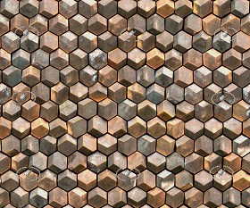 Textures   -   ARCHITECTURE   -   TILES INTERIOR   -  Hexagonal mixed - Tadao ando tokio jewel box wall tiles texture seamless 21176