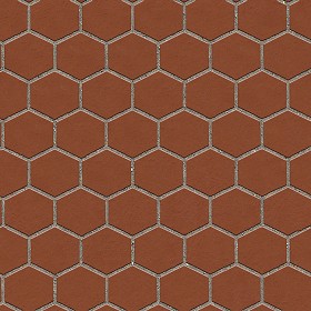 Textures   -   ARCHITECTURE   -   PAVING OUTDOOR   -   Hexagonal  - Terracotta paving outdoor hexagonal texture seamless 06020 (seamless)