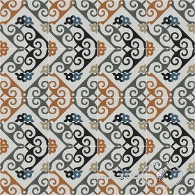 Textures   -   ARCHITECTURE   -   TILES INTERIOR   -   Ornate tiles   -  Mixed patterns - Ceramic ornate tile texture seamless 20267