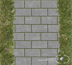 Textures   -   ARCHITECTURE   -   PAVING OUTDOOR   -   Parks Paving  - Concrete park paving texture seamless 18702 (seamless)