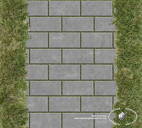 Textures   -   ARCHITECTURE   -   PAVING OUTDOOR   -  Parks Paving - Concrete park paving texture seamless 18702