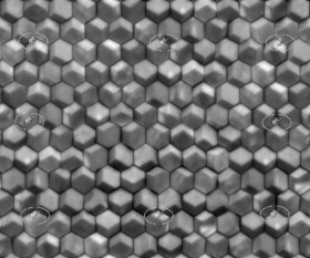 Textures   -   ARCHITECTURE   -   TILES INTERIOR   -   Hexagonal mixed  - Tadao ando tokio jewel box wall tiles texture seamless 21177 - Displacement