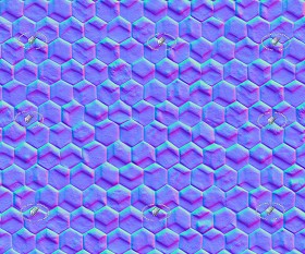 Textures   -   ARCHITECTURE   -   TILES INTERIOR   -   Hexagonal mixed  - Tadao ando tokio jewel box wall tiles texture seamless 21177 - Normal