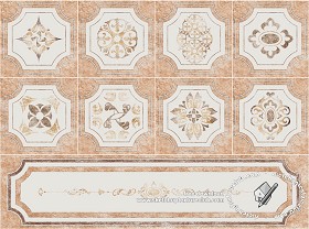 Textures   -   ARCHITECTURE   -   TILES INTERIOR   -   Ornate tiles   -  Geometric patterns - Ceramic floor tile geometric patterns texture seamless 18899