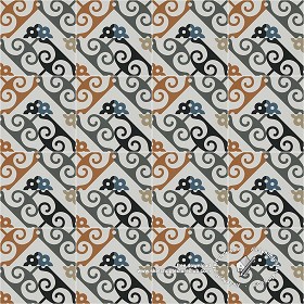 Textures   -   ARCHITECTURE   -   TILES INTERIOR   -   Ornate tiles   -  Mixed patterns - Ceramic ornate tile texture seamless 20268