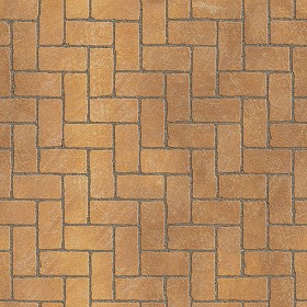 Textures   -   ARCHITECTURE   -   PAVING OUTDOOR   -   Terracotta   -   Herringbone  - Cotto paving herringbone outdoor texture seamless 06766 (seamless)