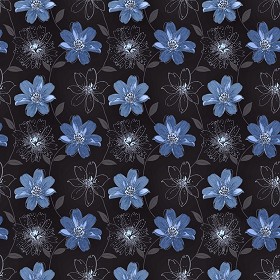 Textures   -   MATERIALS   -   WALLPAPER   -  Floral - Floral wallpaper texture seamless 11022