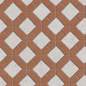 Textures   -   ARCHITECTURE   -   PAVING OUTDOOR   -   Terracotta   -  Blocks mixed - Paving cotto mixed size texture seamless 06607