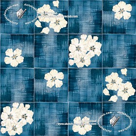 Textures   -   ARCHITECTURE   -   TILES INTERIOR   -   Ornate tiles   -   Floral tiles  - Ceramic floral tiles texture seamless 19203 (seamless)