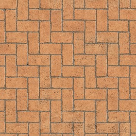 Textures   -   ARCHITECTURE   -   PAVING OUTDOOR   -   Terracotta   -  Herringbone - Cotto paving herringbone outdoor texture seamless 06767