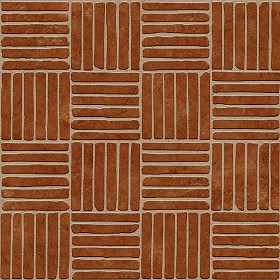 Textures   -   ARCHITECTURE   -   PAVING OUTDOOR   -   Terracotta   -  Blocks regular - Cotto paving outdoor regular blocks texture seamless 06679