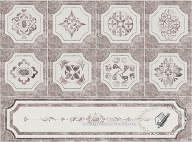 Textures   -   ARCHITECTURE   -   TILES INTERIOR   -   Ornate tiles   -  Geometric patterns - Ceramic floor tile geometric patterns texture seamless 18901