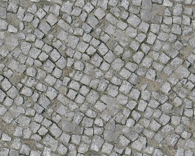 Textures   -   ARCHITECTURE   -   ROADS   -   Paving streets   -  Damaged cobble - Dirt street paving cobblestone texture seamless 17015